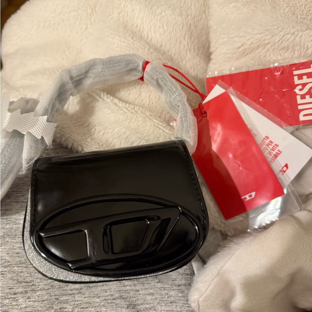 Diesel Glossy Black Mini Bag